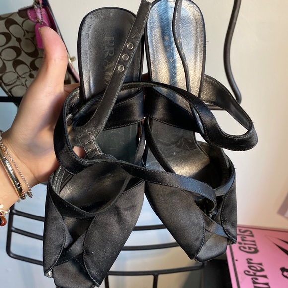 Women’s  prada heels black size 38 - Picture 2 of 3